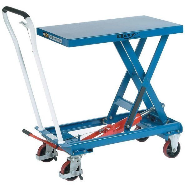 Mobile Scissor Lift Table 550 Lb. Capacity, 32 x 19 Platform, Single Scissor, Global Industrial, Mfr#: 168074