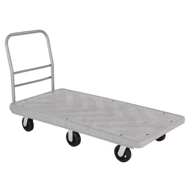 Structural Foam Plastic Deck Platform Truck, 60 x 30, 2500 Lb. Capacity, Global Industrial, Mfr#: 241438
