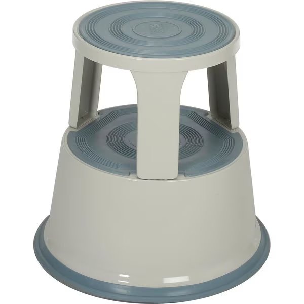 17H Rolling Step Stool - Gray, Global Industrial, Mfr#: 606693