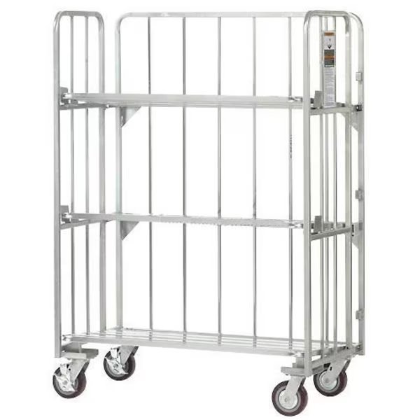 Folding Truck with Slatted Tilting Shelves, 48L x 26W x 68H, 2000 Lb. Capacity, Global Industrial, Mfr#: 912134