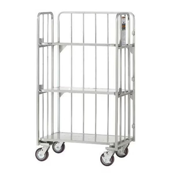 Folding Truck with Solid Tilting Shelves, 2000 Lb. Capacity, 38L x 25W x 66H, Global Industrial, Mfr#: 912138