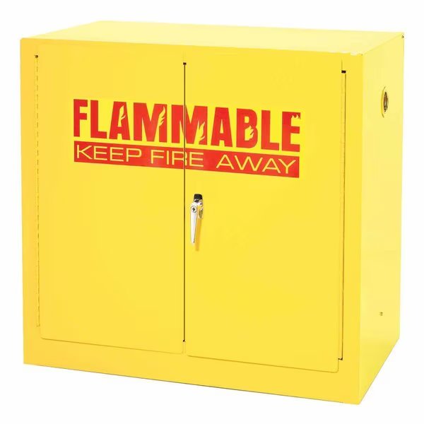 Compact Flammable Storage Cabinet 22 Gallon Capacity, Global Industrial, Mfr#: 962357