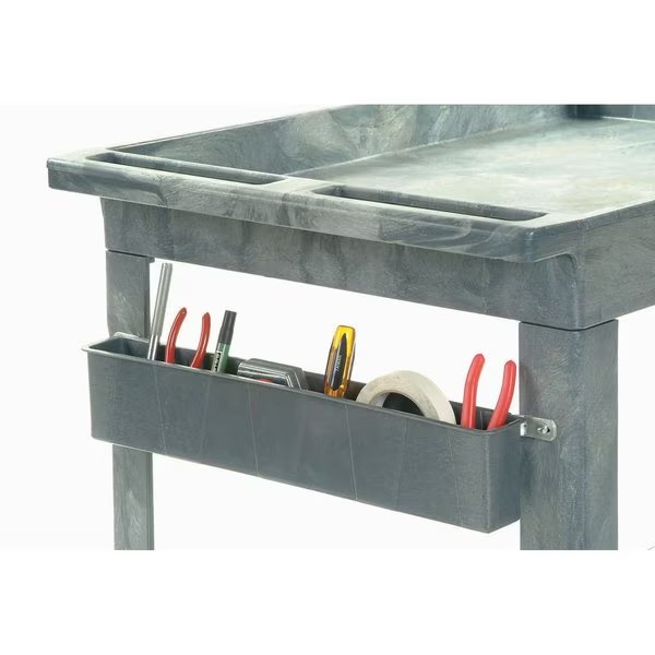 Utility Bin and Rail Mounting Kit, 21inL x 2-1/2inW x 4inH, Gray, Global Industrial, Mfr#: 241581