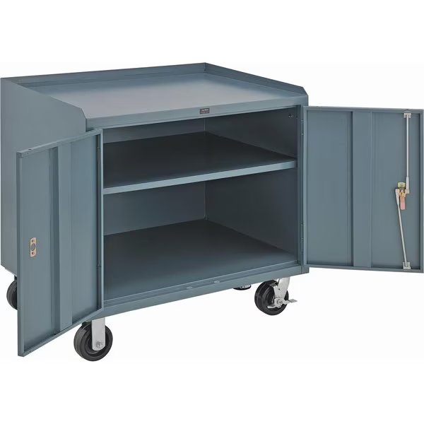 Mobile Cabinet Bench, 36 X 26, Gray, Global Industrial, Mfr#: 253755