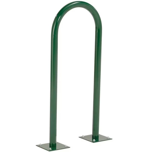 U-Rack Bike Rack, Green, Flange Mount, 2-Bike Capacity, Global Industrial, Mfr#: 442804MGN