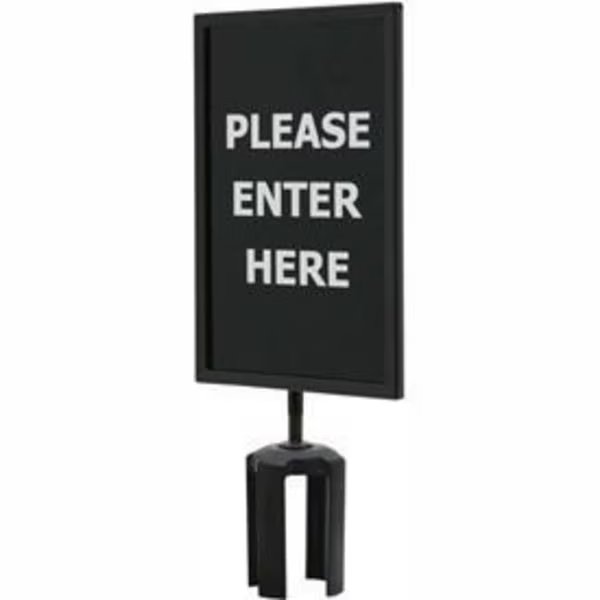 7x11 1/4 Acrylic Sign, Black, Please Enter Here Double Side, Queueway, Mfr#: QWAYSIGN-7" X 11"-PLEASE ENTER HERE (BOTH SIDES)