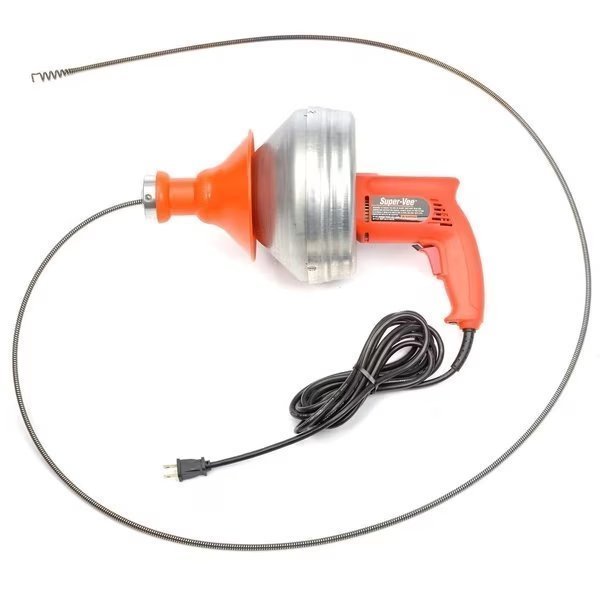 Super-Vee Drain/Sewer Cleaning Machine W/ 25' x 1/4 Cable, , General Wire, Mfr#: SV-F