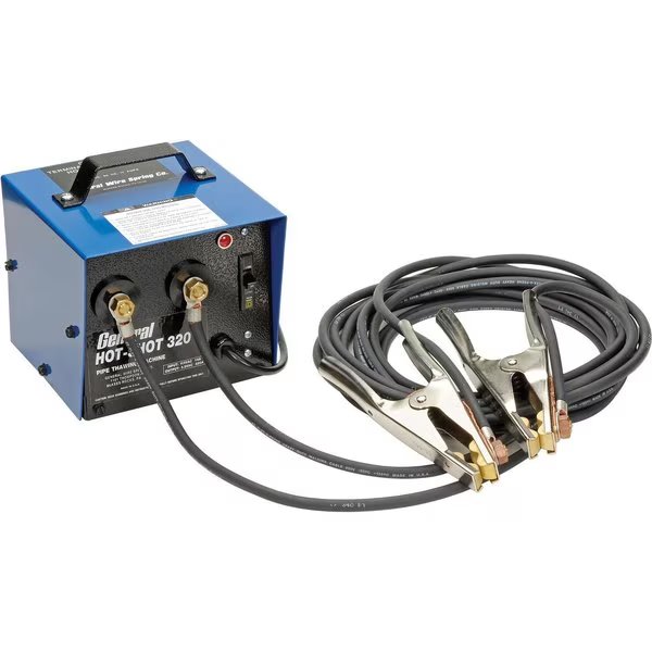 320 AMP Hot-Shot, Pipe Thawing Machine W/ 2 20' #2 Cables & Clamps, General Wire, Mfr#: HS-320
