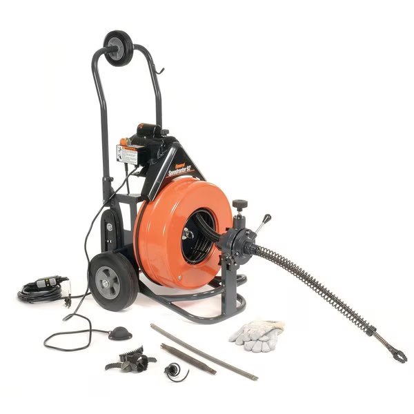 Speedrooter 92 Drain/Sewer Cleaning Machine W/100'x3/4 Cable & 8 Pc Cutter Set, General Wire, Mfr#: PS-92-C