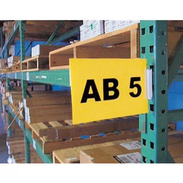 Warehouse Aisle Pallet Rack Sign Kit - 5-1/2x8-1/2 - White, Aigner Index, Mfr#: WSK1W