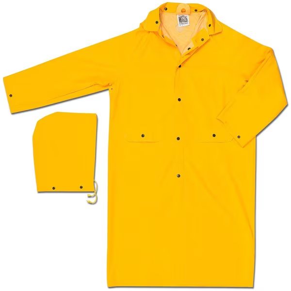 Classic Rain Coat, Medium, Yellow, River City, Mfr#: 200CM