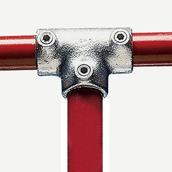 90° Three-Socket Tee Galvanized Iron Pipe Fittings - Fits 2 Schedule 40 Pipe, Kee Klamp, Mfr#: 25 9