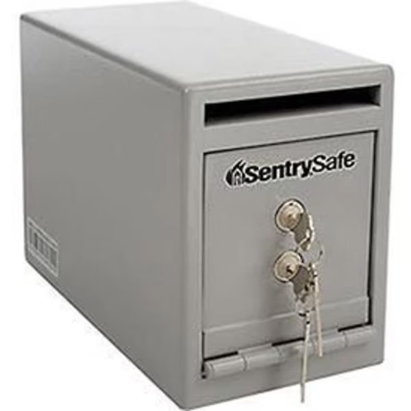 Under Counter Drop Slot Safe, 0.25 Cu. Ft. Capacity, Gray, Sentrysafe, Mfr#: UC025K