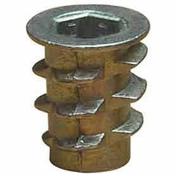 Hex Drive Threaded Insert, M6-1.00 Int Thrd Sz, 0.512 in L, Zinc Alloy, E-Z Lok, Mfr#: 900610-13
