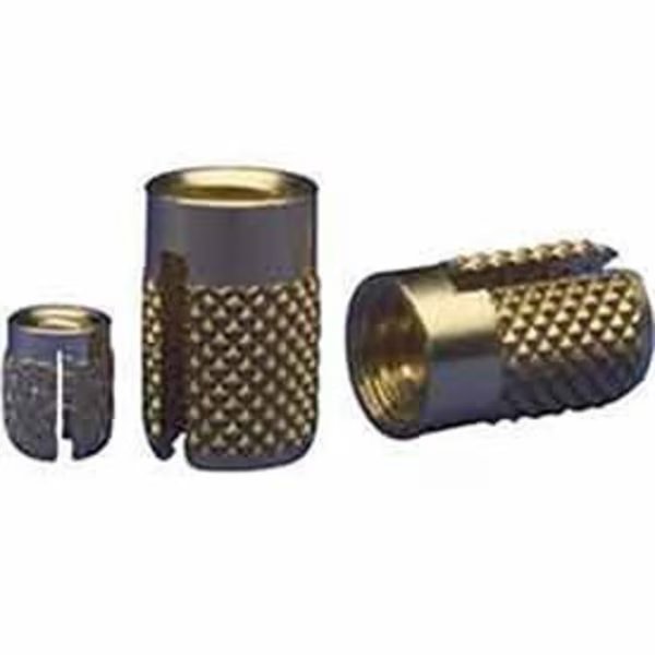 Press Insert, #2-56 Int Thrd Sz, 0.156 in L, Brass, E-Z Lok, Mfr#: 240-002-BR