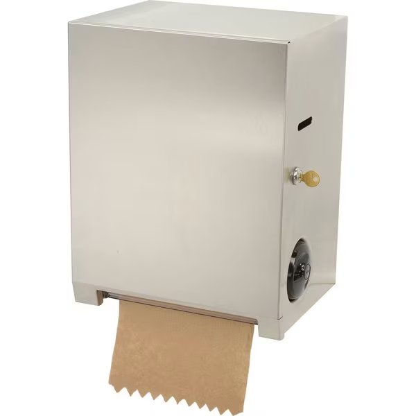 304 Stainless Steel Surface Mounted Toll Towel Dispenser, Satin Finish, Bobrick, Mfr#: B-2860
