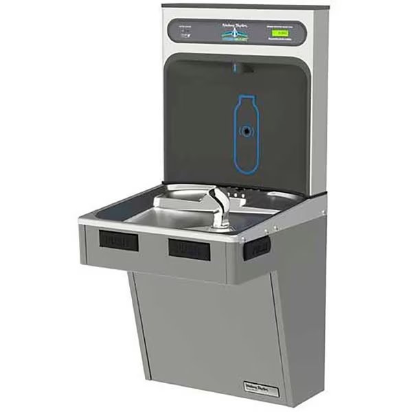 Water Cooler W/HydroBoost Water Refilling Station, Light Gray, Halsey Taylor, Mfr#: HTHB-HAC8PV-NF