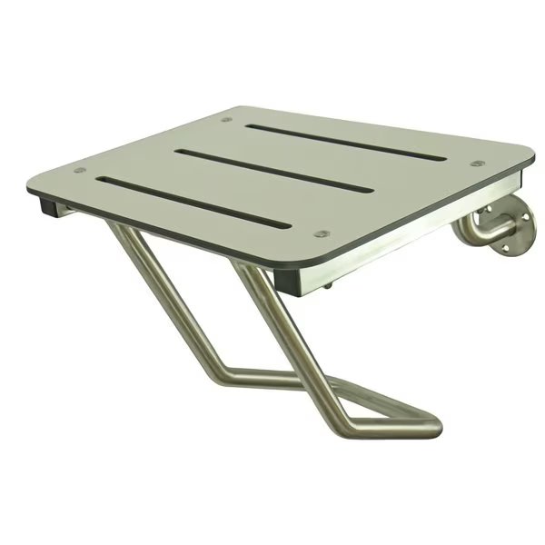 Full Wall Mounted Shower SeatStainless/White, Frost, Mfr#: 972