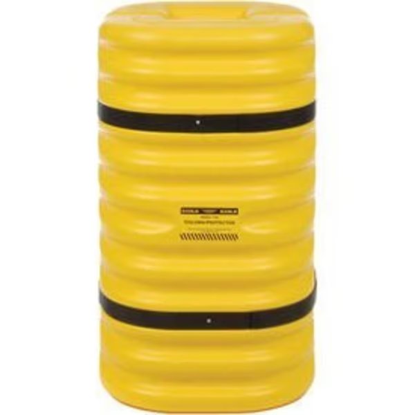 9 Round Opening, 42 High, Eagle Column Protector, Yellow with Black Straps, , Eagle Mfg, Mfr#: 1709