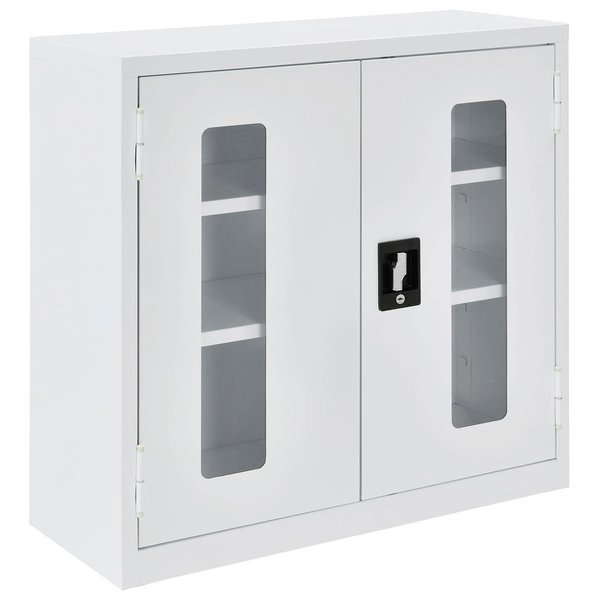 Assembled Clear View Wall Storage Cabinet, 30x12x30, Off White, Global Industrial, Mfr#: 270019WH