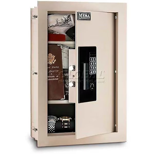 Residential Safes Expandable Depth Wall Safe, 15W x 3-1/4-6D x 22-1/8H, Mesa Safe, Mfr#: MAWS2113E