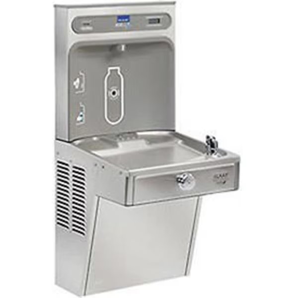 EZH20 VR Bottle Filling Station & Bubbler, Filtered, SS, Elkay, Mfr#: LVRCGRN8WSKN