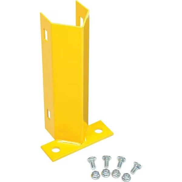 12H Pallet Rack Frame Guard with Hardware - Yellow, Global Industrial, Mfr#: 798617