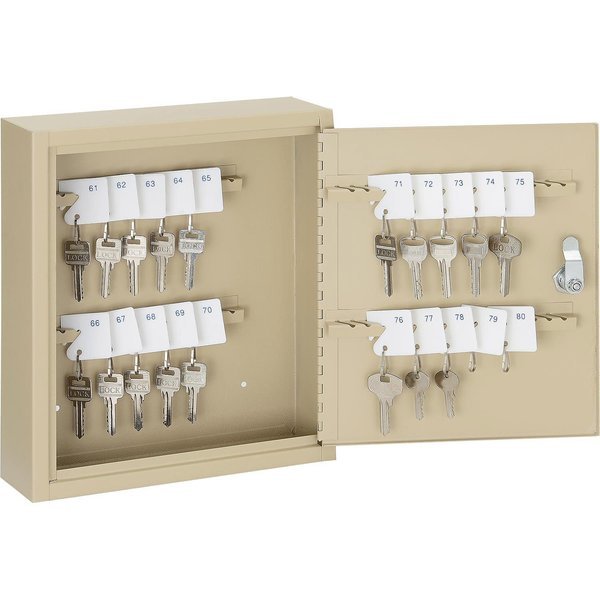 Key Cabinet, 60 Keys, 10-1/2x3x12-1/8, Sand, Global Industrial, Mfr#: 493319