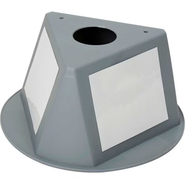 Inventory Control Cone W/ Dry Erase Decals, 10L x 10W x 5H, Gray, Global Industrial, Mfr#: B1845747