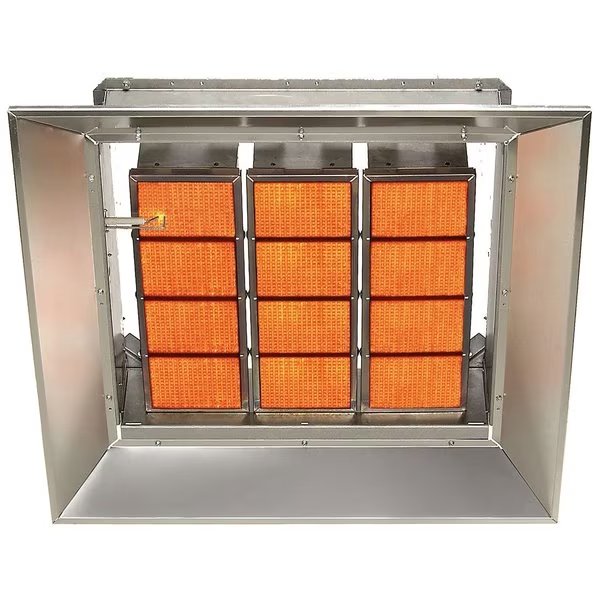 Natural Gas Heater Infrared Ceramic, 120000 BTU, Sunstar, Mfr#: SG12-N