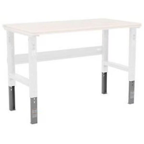 Height Adjustable Leg Extender Kit - 35-1/2 to 43, Gray, 2PK, Global Industrial, Mfr#: 319131