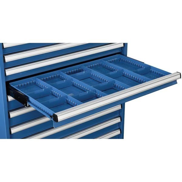 Dividers for 3H Drawer of Modular Drawer Cabinet 36Wx24D, Blue, Global Industrial, Mfr#: 298452