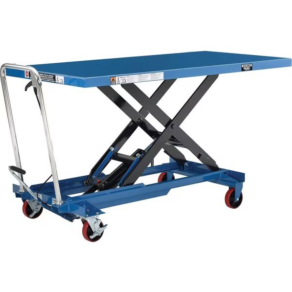 Mobile Scissor Lift with Oversized 63 x 32 Platform 1100 Lb. Cap., Global Industrial, Mfr#: 988932
