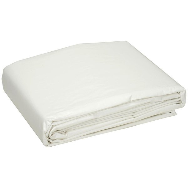 10 ft x 10 in Medium Duty 12 Tarp, White, Polyethylene, Global Industrial, Mfr#: 298561