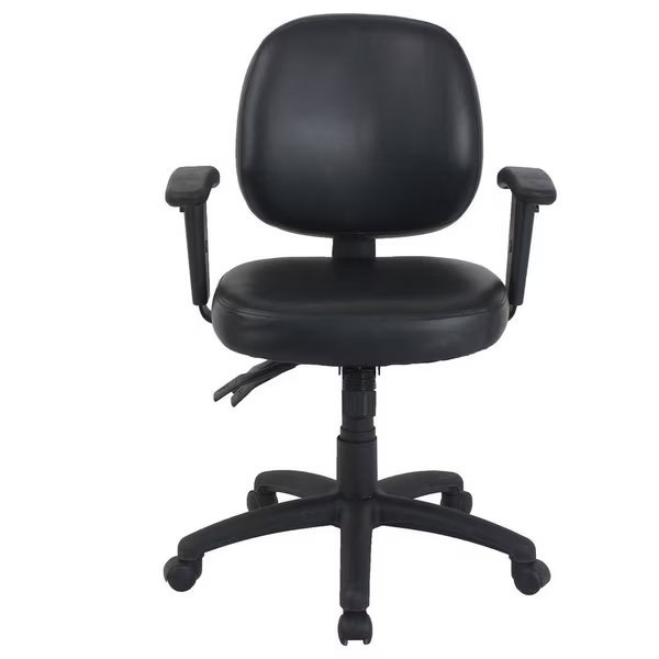 Mid Back 24/7 Antimicrobial Task Chair, Vinyl, Black, Global Industrial, Mfr#: 695506
