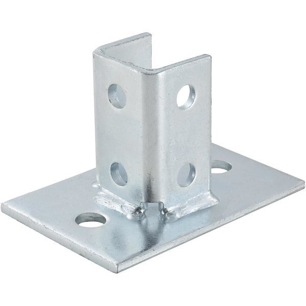 Post Base, Electro-Galvanized, 1-5/8, Global Industrial, Mfr#: 713124