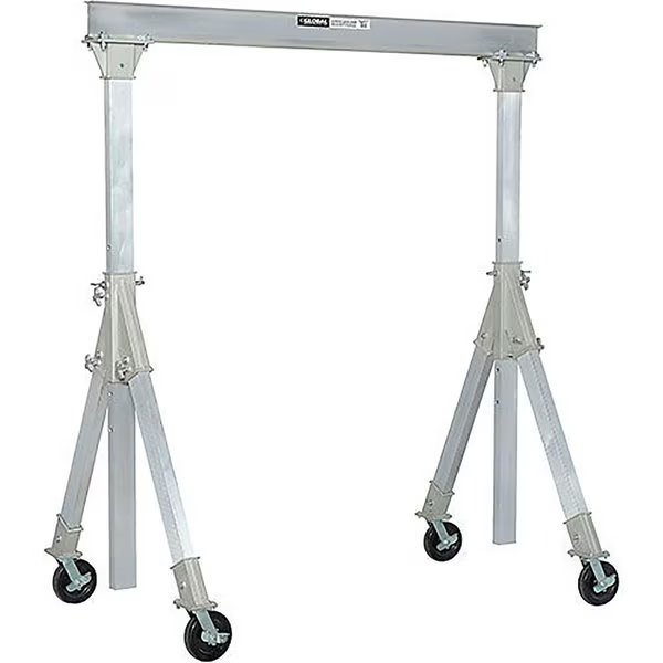 Adjustable Height Aluminum Gantry Crane, 9'8W x 9'6-12'H, 2000 Lb. Cap., Global Industrial, Mfr#: B2262133
