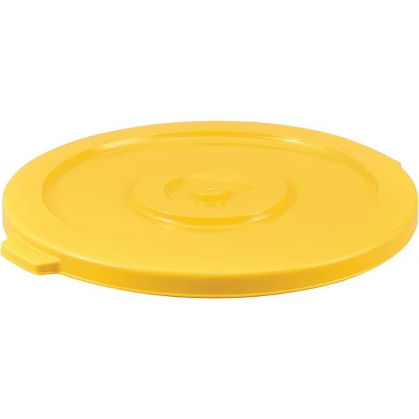 Flat Lid, Yellow, Plastic, Global Industrial, Mfr#: 240461YL