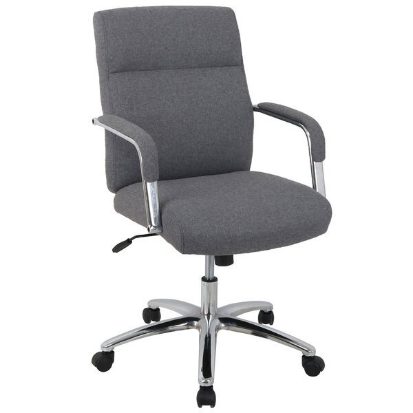 High Back Fabric Task Chair, Charcoal Gray, Fixed Arms, High Back, Global Industrial, Mfr#: 695622GY
