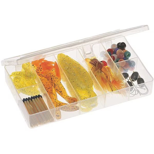 Plano StowAway Utility Box, 7 Compartments, 6-1/2L x 4-1/4W x 1-3/8H, Clear, Plano, Mfr#: 344987