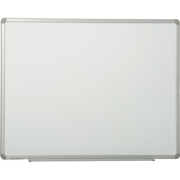 36W x 24H Porcelain Dry Erase White Board, Aluminum Frame, Global Industrial, Mfr#: 695653