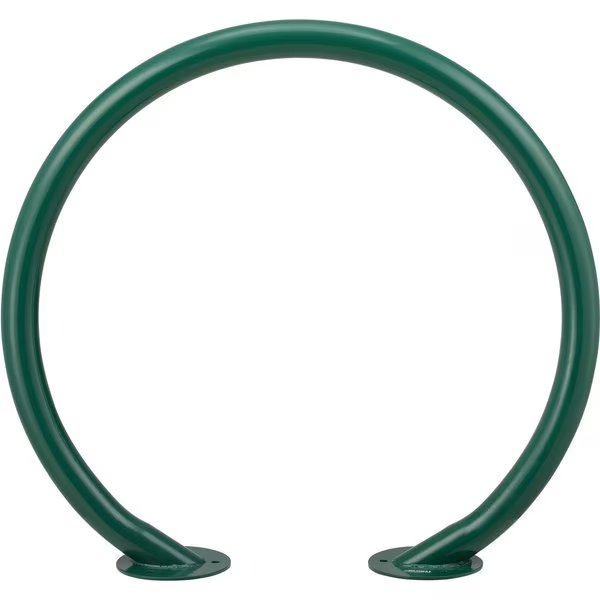 Circle Bike Rack, 37W x 33-1/2H, 2 Bike Capacity, Flange Mount, Green, Global Industrial, Mfr#: 708388GN