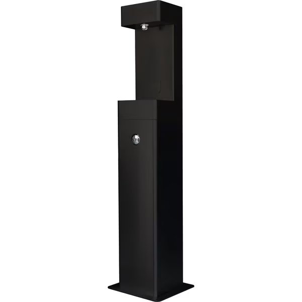 Outdoor Pedestal Bottle Filling Station, Black Powder Coat, Global Industrial, Mfr#: 761222BK