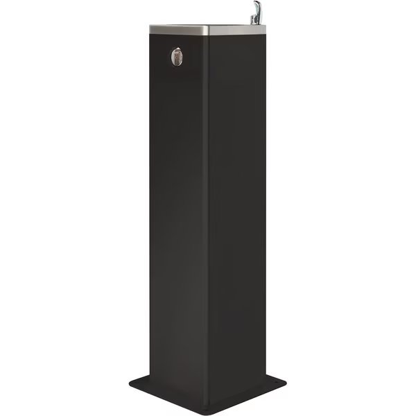 Outdoor Pedestal Drinking Fountain, Black Powder Coat, Global Industrial, Mfr#: 761223BK