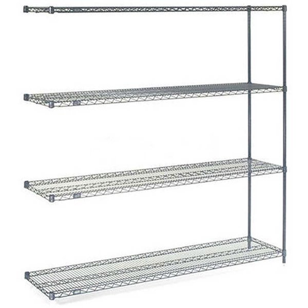 5 Tier Wire Shelving Add-On Unit, 54W x 18D x 86H, Nexel, Mfr#: A18548N5