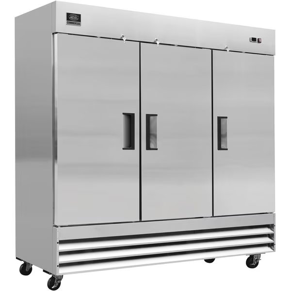 3 Door Commercial Reach-In Freezer, 72 Cu. Ft., 80-7/8W x 32-1/4D x 82-1/2H, Nexel, Mfr#: CFD-3FF-HC