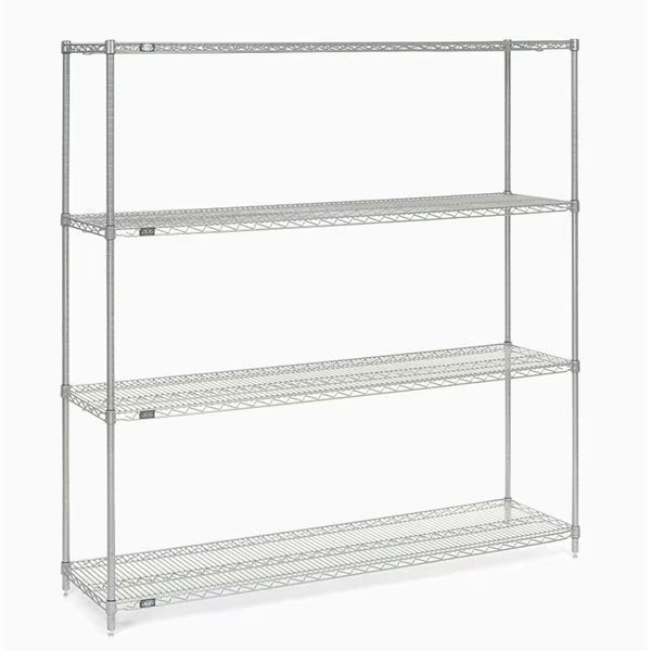 5 Tier Stainless Steel Wire Shelving Starter Unit, 60W x 24D x 86H, Nexel, Mfr#: 24608S5