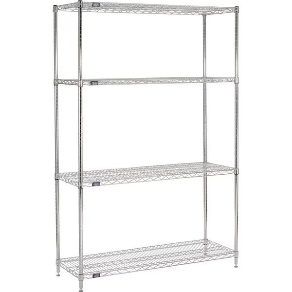 ESD, 4 Tier, Wire Shelving Starter Unit, 30W x 21D x 74H, Nexel, Mfr#: 21307ESD