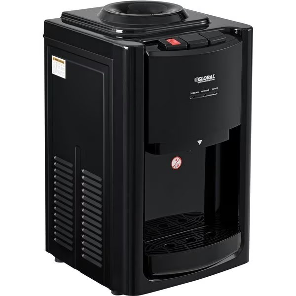 Countertop Tri-Temp Water Dispenser, Black, Global Industrial, Mfr#: 670438