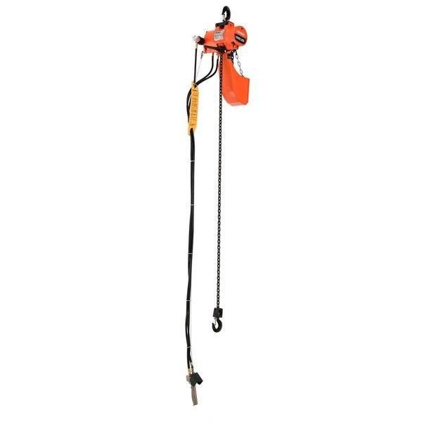 Air Chain Hoist, 300 lb Capacity, 10' Lift, Single Reeved, 84 FPM Lift Speed, Global Industrial, Mfr#: 298625